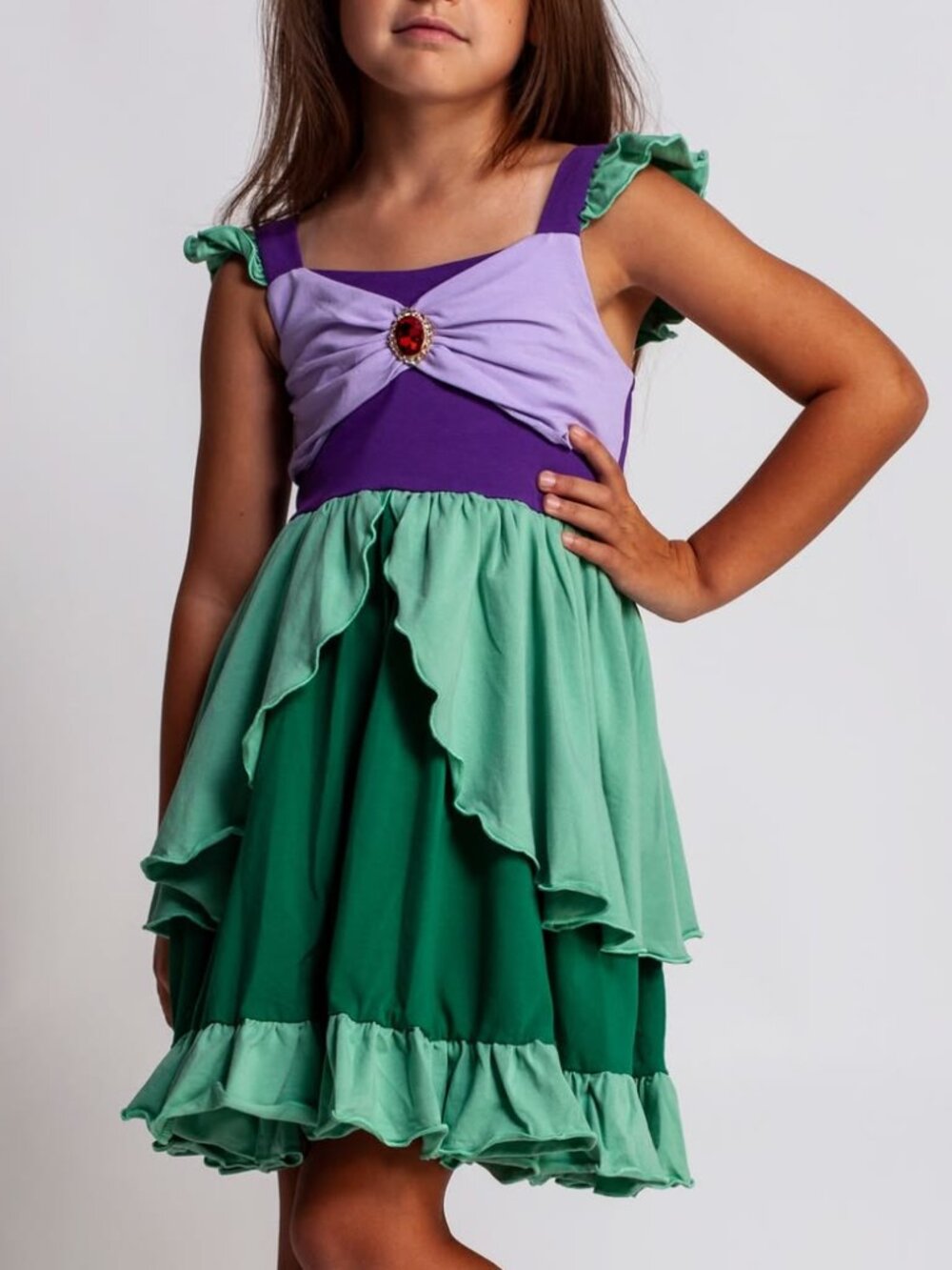 Only Little Once Girls' Our Original Mermaid Princess Ariel Twirl Dress Size 6